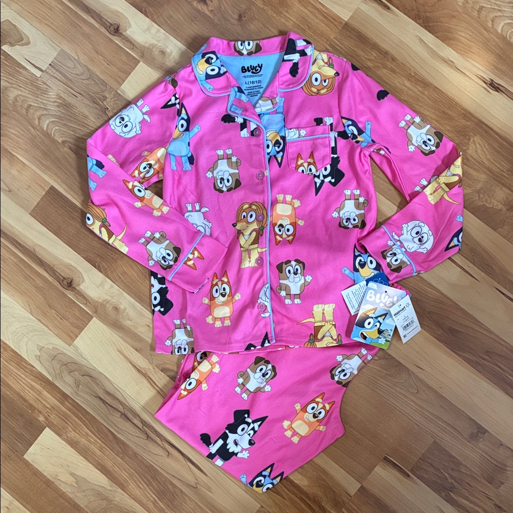 Bluey Two Piece Pajama Set - Size L (10/12)